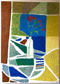 Sylvain ZABETH - 2022. Paris. Titre. (Fleur du printemps qui se fout de l’heure et du temps) Technique, Acrylique sur toile. 50 X70 cm.jpg