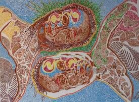 Sylvain ZABETH - 2025. Paris. Titre (Déboulé, gwoup) Technique, Acrylique sur toile. 60x 80cm.jpg