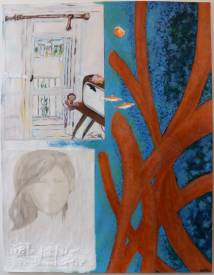 Sylvain ZABETH - 2020. Paris. Titre (femme du lagon et épicéa). Technique mixte. Sur papier. Crayon. Acrylique. Pastel. 50 X65 cm.jpg