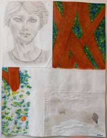 Sylvain ZABETH - 2020. Paris.Titre ( Lagune et mangrove ). Technique mixte. Sur Papier. Crayon. Acrylique.Pastel .. 50 X65 cm.jpg