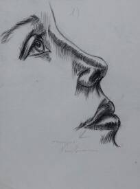 Sylvain ZABETH - 1979 1  ‘étude 'crayons mine charbon sur papier 18x24cm (le profile droit).jpg