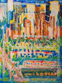 Sylvain ZABETH - 2024. Paris. Titre (Paysage Urbain) Technique, Acrylique sur toile. 60x 80cm.jpg