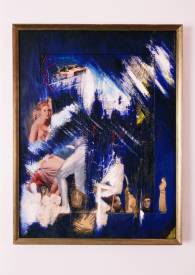 Sylvain ZABETH - 1988 New-York usa'Allende'peinture sur carton collage papier, acrylique, cadre bois 46x37cm.jpg