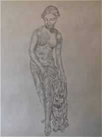 Sylvain ZABETH - 18‘ étude 'crayon sur papier. Féminin 65x50cm.jpg