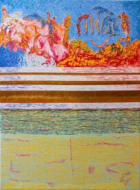 Sylvain ZABETH - 2026. Paris. Titre (Entrelacement, Mazurka et Biguine) Technique, Acrylique sur toile. 80x 60cm.jpg