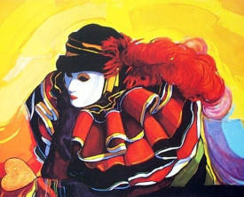 Léon ZANELLA - 0109-Italie-Masque à Venise-50x70cm.JPG