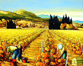 Léon ZANELLA - 0306-France-Vendanges a Séguret-50x70cm.jpg