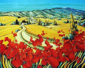 Léon ZANELLA - 0104-France-Envolée de Coquelicots a Bedoin-50x70cm-sold out.jpg